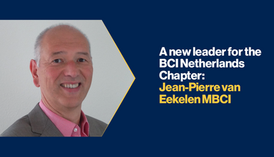 New leader of the BCI Netherlands Chapter, Jean-Pierre van Eekelen MBCI