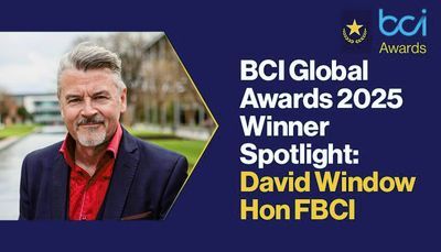 BCI Global Awards 2025 Winner spotlight: David Window FBCI
