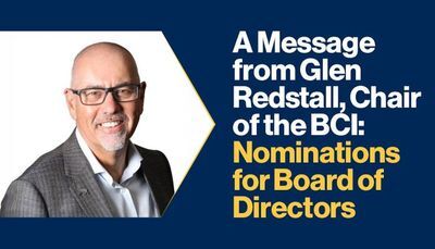 A Message from Glen Redstall FBCI, Chair of the BCI: Nominations for Board of Directors