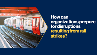 How can organizations prepare for disruptions resulting from rail strikes?