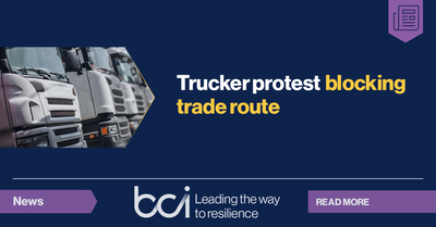 Trucker protest blocking trade route