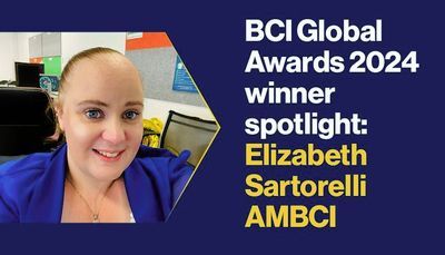 BCI Global Award 2024 Winner Spotlight: Elizabeth Sartorelli AMBCI