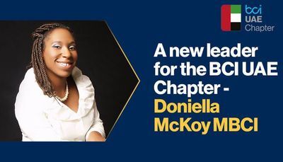 A New Leader for the BCI UAE Chapter &ndash; Doniella McKoy MBCI