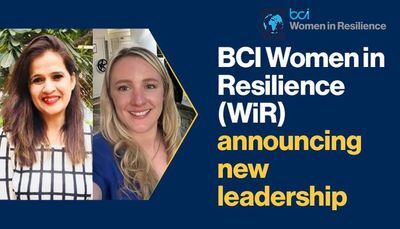 BCI Woman in Resilience (WiR) - announcing new leadership
