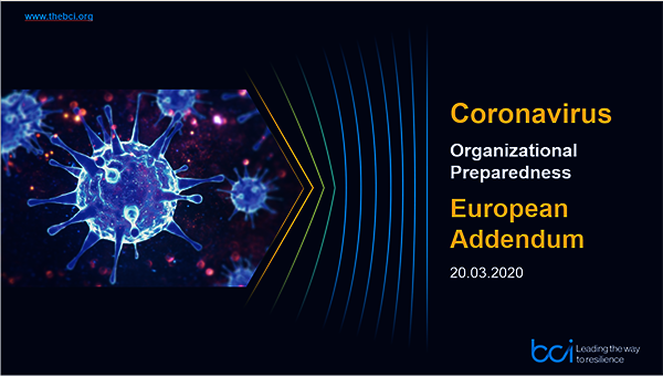 BCI Coronavirus Organizational Preparedness Report - European Addendum